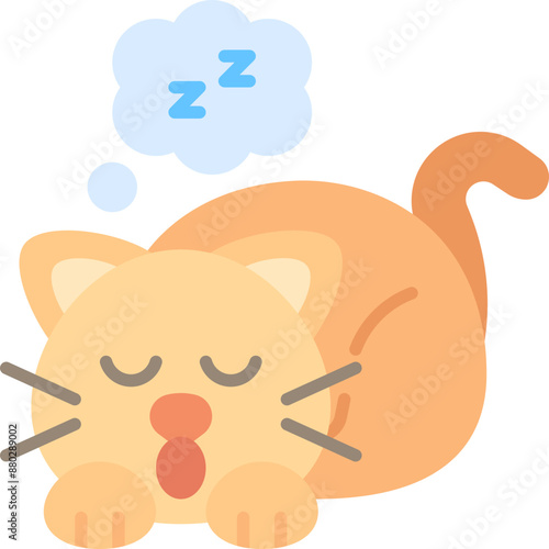 Cat sleep icon