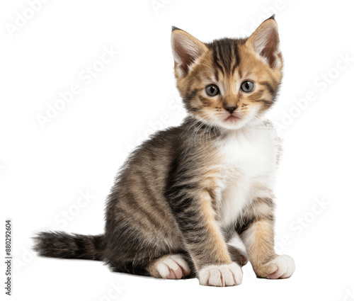 scottish fold kitten isolated on transparent background