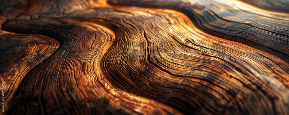 Polished wood with deep grains, 4K hyperrealistic photo Polished wood with deep grains, 4K hyperrealistic photo