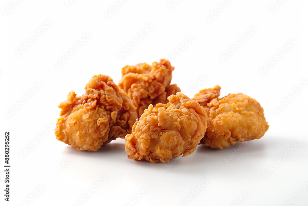 a pile of fried chicken on a white surface a pile of fried chicken on a white surface