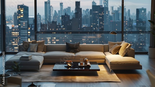 modern living room with sofa