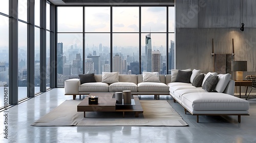 modern living room with sofa