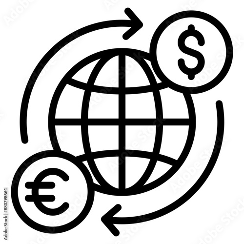 Currency Exchange Icons For Design Elements 