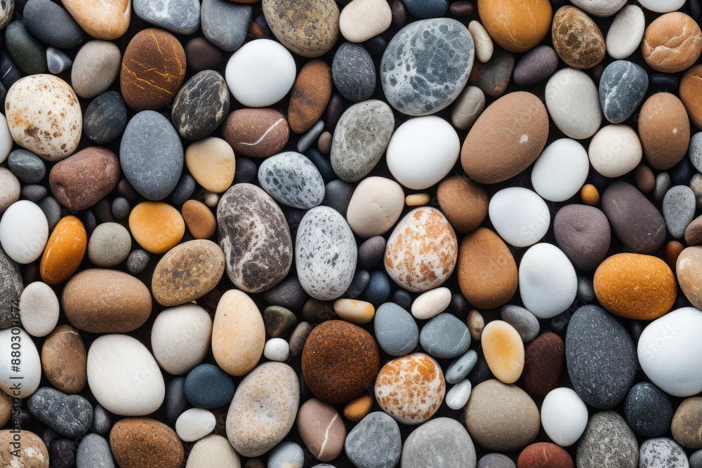 Processed collage of beach shore pebbles surface texture. Background for banner, backdrop Processed collage of beach shore pebbles surface texture. Background for banner, backdrop