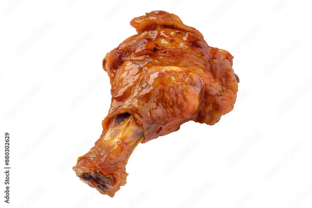 Fried leg piece isolated on transparent background Fried leg piece isolated on transparent background