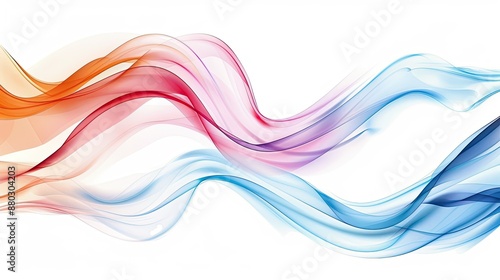 Modern abstract waves in colorfull white, suitable for business themes.