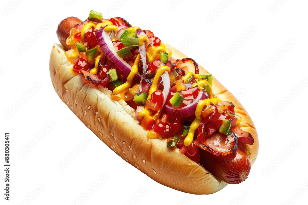 Hot dog isolated on transparent background Hot dog isolated on transparent background