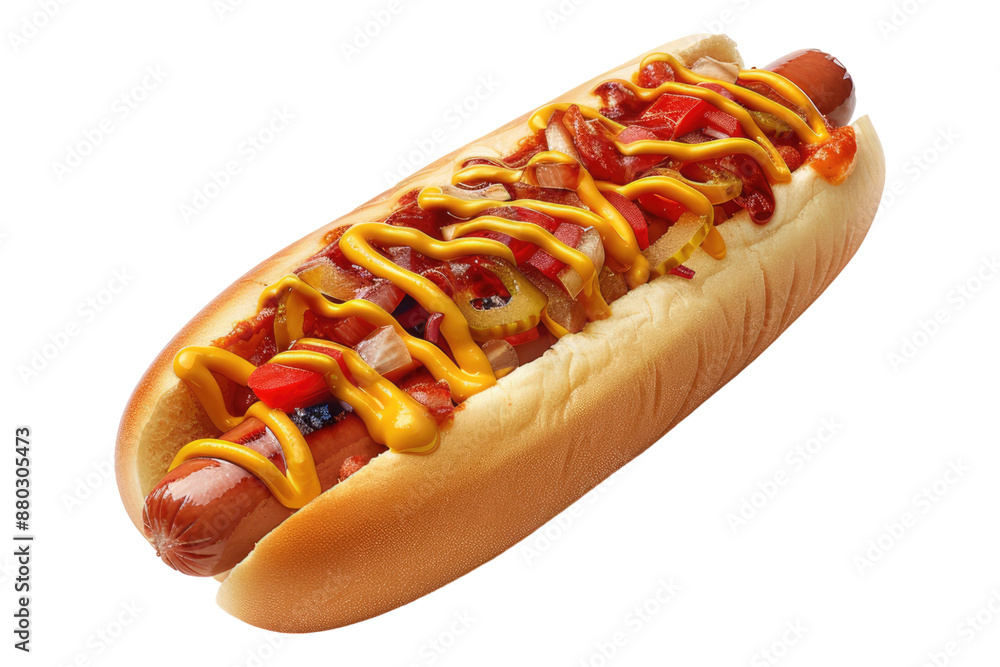 Hot dog isolated on transparent background Hot dog isolated on transparent background