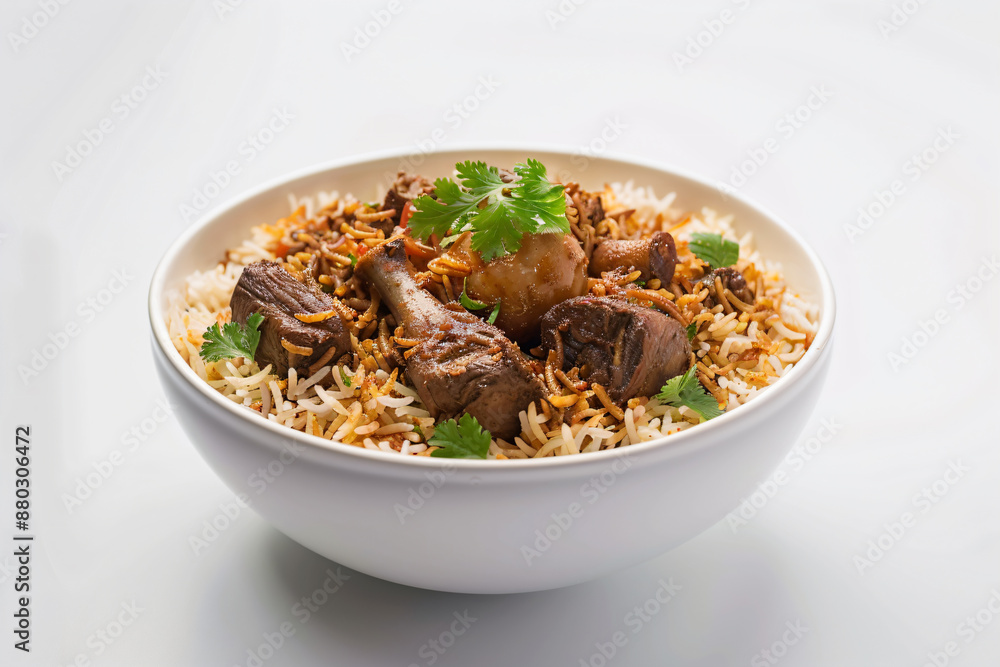 a bowl of food with meat and rice a bowl of food with meat and rice