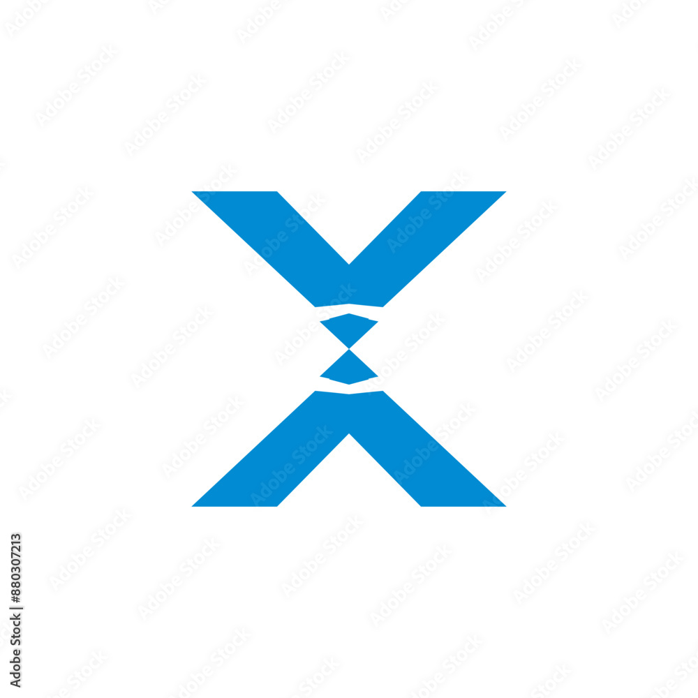 Initial Letter X with Arrows Right and Left Initial Letter X with Arrows Right and Left