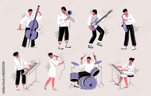 Rock Jazz Musicians Set