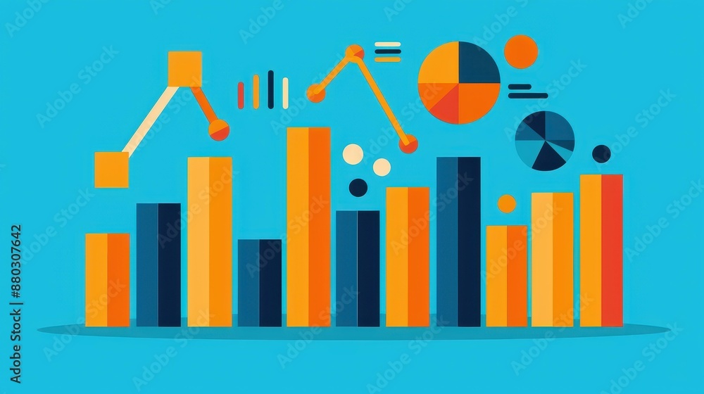 Business data visualization timeline icons for abstract background template. Modern digital marketing presentation chart. Business data visualization timeline icons for abstract background template. Modern digital marketing presentation chart.