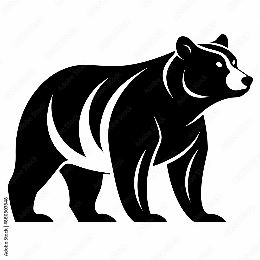 Fototapeta premium silhouette of a bear