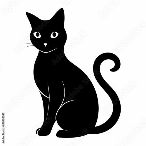 a black silhouette of a cat