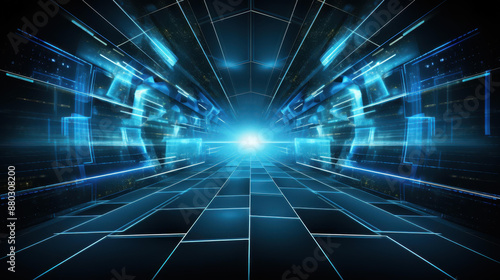 Wallpaper Mural Modern backdrop for showcasing hightech products and innovative concepts with a sleek futuristic design. Torontodigital.ca