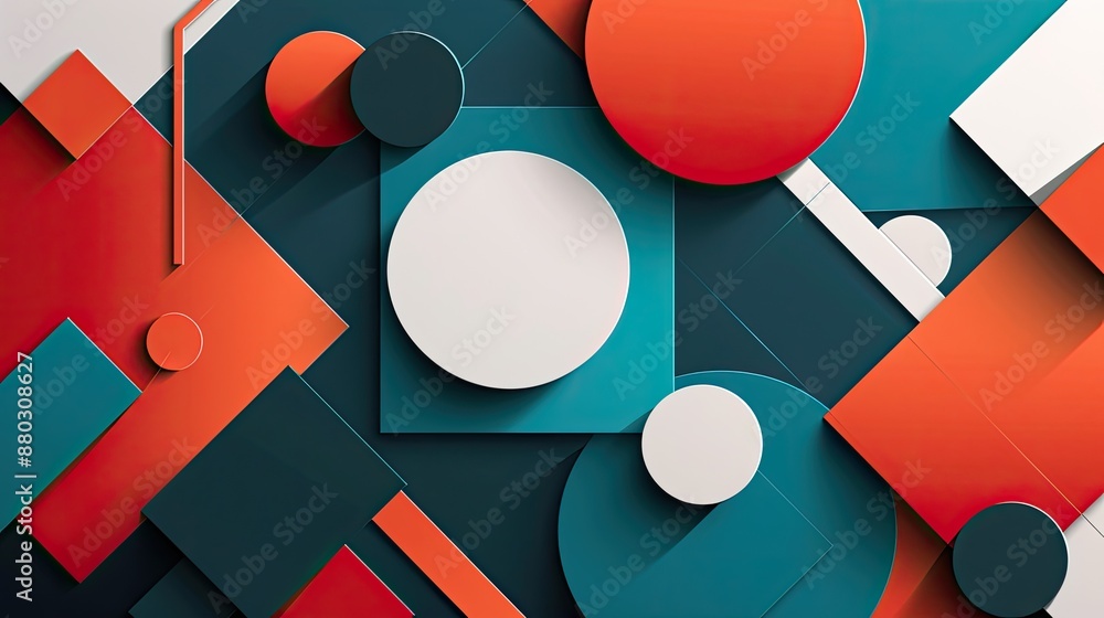 Modern geometric design with bold shapes and vibrant colors Modern geometric design with bold shapes and vibrant colors
