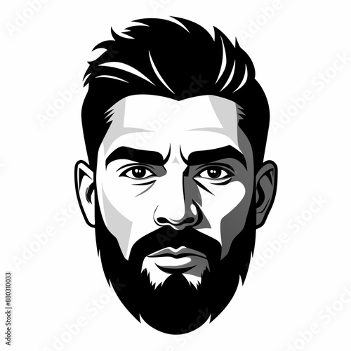 man with a beard vector 