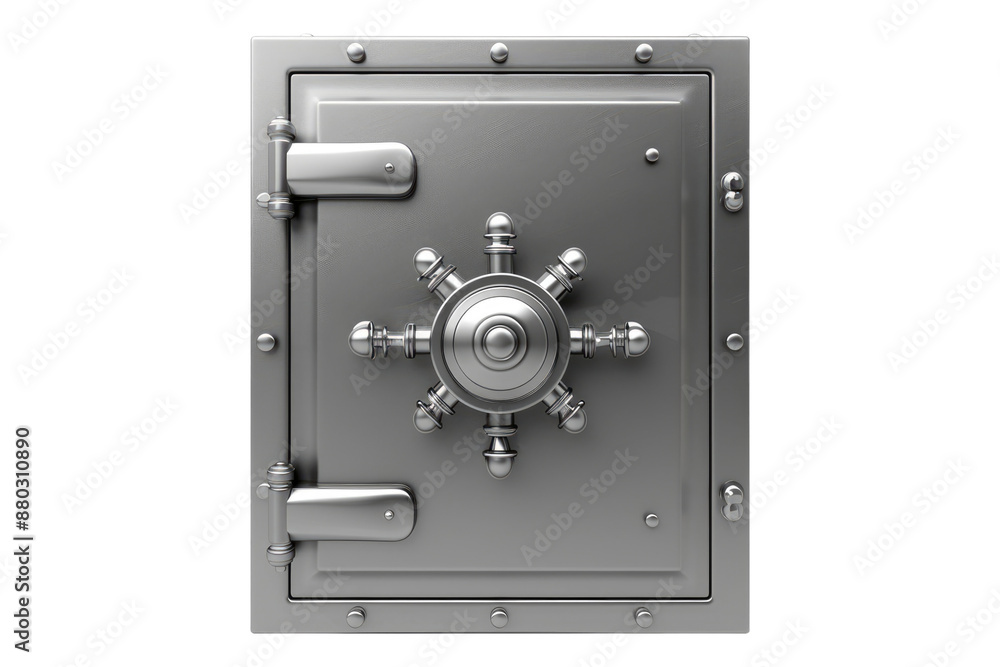 Metal safe with lock isolated on transparent background Metal safe with lock isolated on transparent background