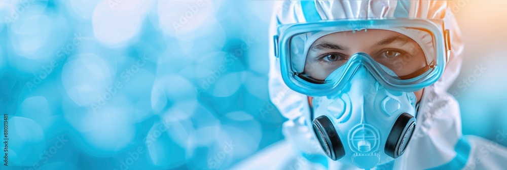 a person wearing protective gear and breathing in dust or smoke from an industrial source, symbolizing the danger of exposure to asteroid sand mist or chemical fumes a person wearing protective gear and breathing in dust or smoke from an industrial source, symbolizing the danger of exposure to asteroid sand mist or chemical fumes