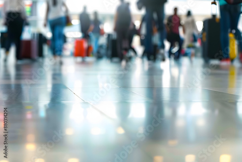 Wallpaper Mural Slow motion blur people or tourist or passenger walking at airport terminal - background rush travel people in airport concept Torontodigital.ca