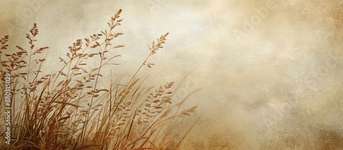 A vintage-inspired abstract background with a textured brown grass design, perfect for your nostalgic projects, featuring copy space image.