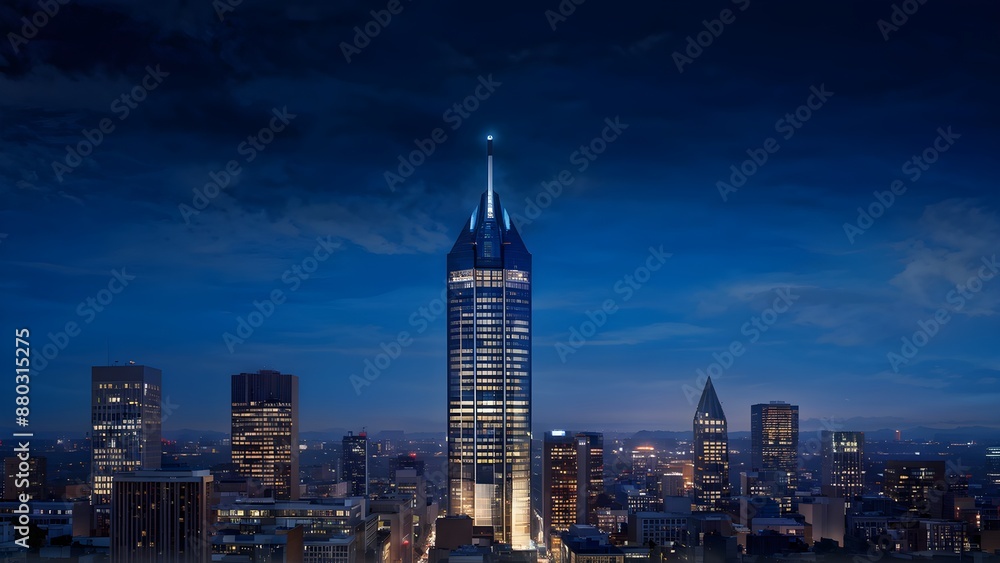 Fototapeta premium office building with a full glass facade