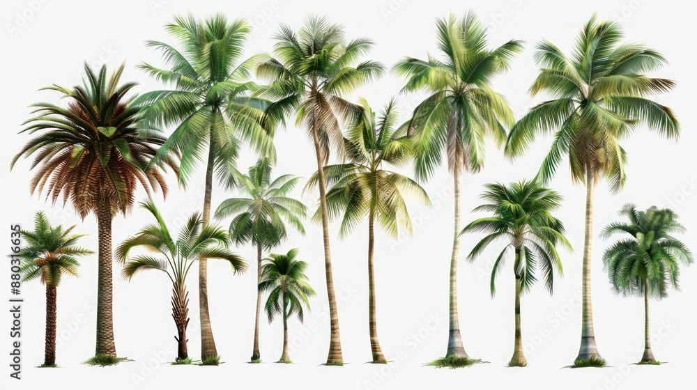 Obraz premium Tropical Paradise: A Collection of Palm Trees