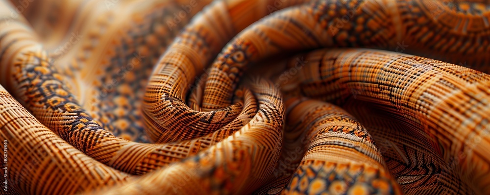Intricately woven fabric texture with detailed designs, 4K hyperrealistic photo Intricately woven fabric texture with detailed designs, 4K hyperrealistic photo