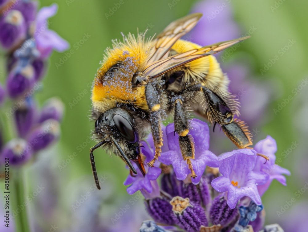 Bee on a Lavender Blossom- Capture a bee as it lands on a lavender blossom Bee on a Lavender Blossom- Capture a bee as it lands on a lavender blossom