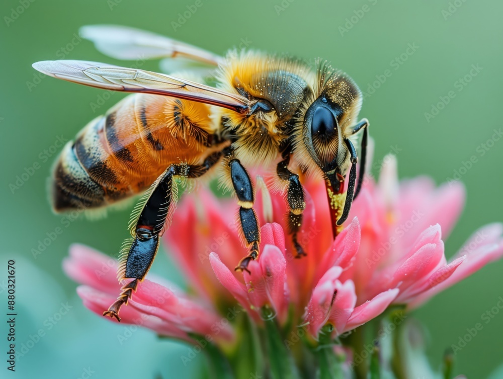 Bee Pollinating a Flower- Capture a bee as it pollinates a flower Bee Pollinating a Flower- Capture a bee as it pollinates a flower