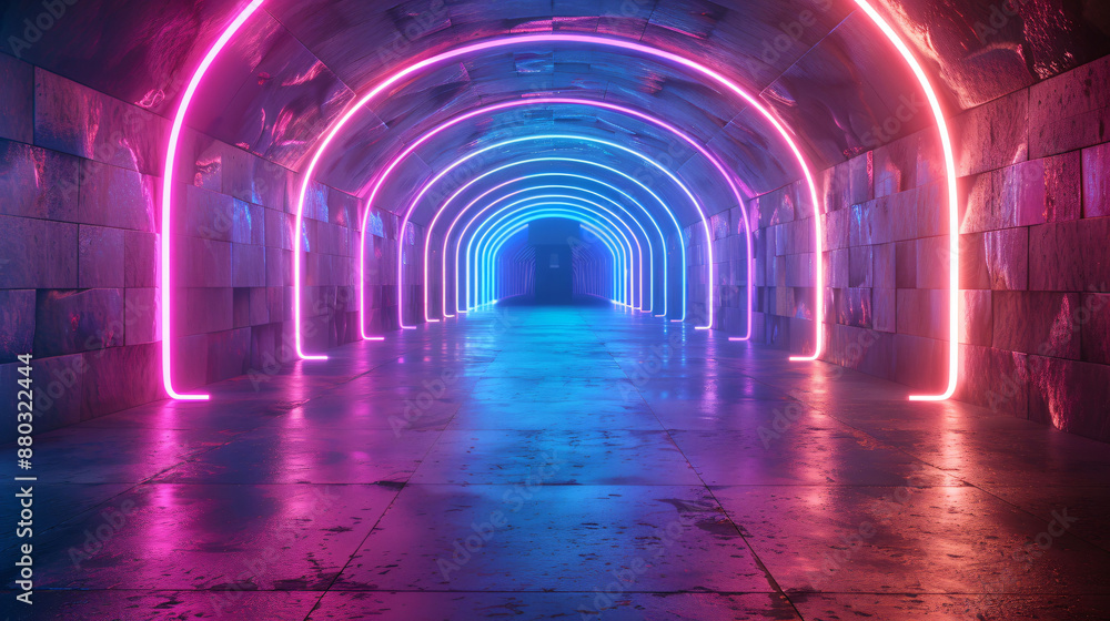 Abstract Neon Tunnel Wallpaper. Abstract Neon Tunnel Wallpaper.