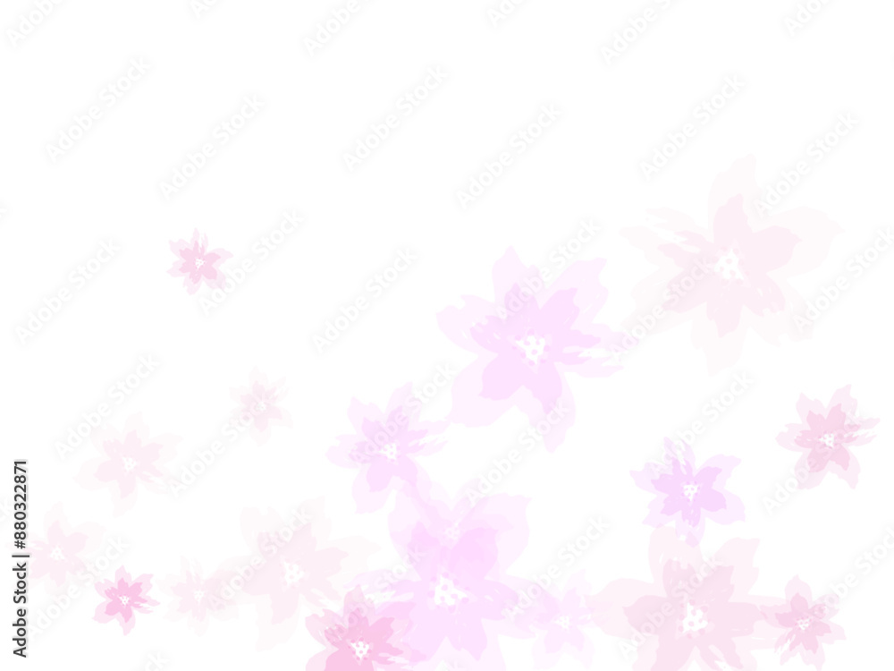 Spring flowers falling vector illustration. Spring flowers falling vector illustration.