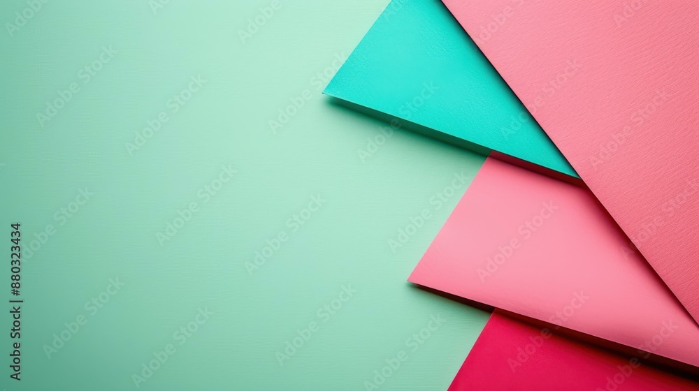 Vibrant abstract paper texture in magenta, green, and blue hues. Minimalistic geometric design in a papercut style. Vibrant abstract paper texture in magenta, green, and blue hues. Minimalistic geometric design in a papercut style.