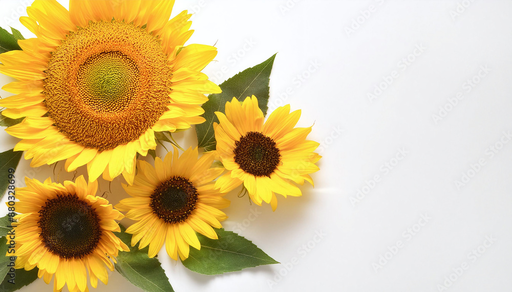 Obraz premium ひまわり背景