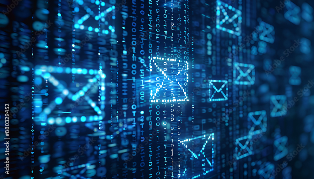 Fototapeta premium secure digital encryption of sensitive email data intricate patterns representing algorithms concept