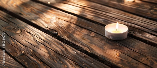 Outdoor wooden table with u...