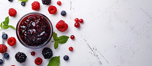 A vivid image of berry jam ...