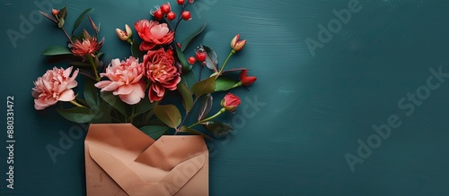 Floral display in an envelo...