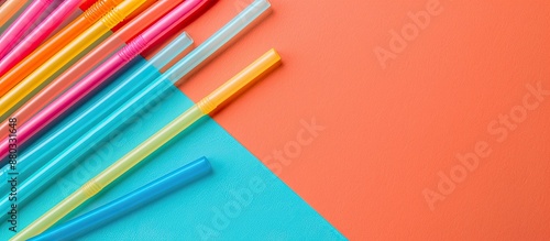 Colorful plastic drinking s...