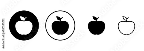 Apple icon vector isolated on white background. Apple vector icon.