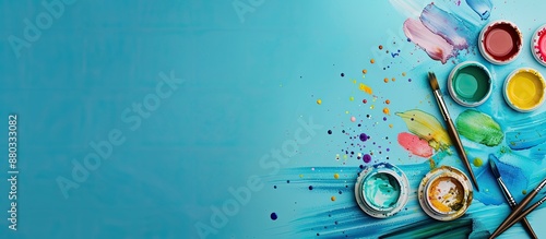 Watercolor paint set and br...