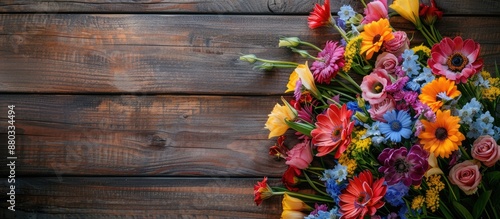 Colorful flower bouquet dis...
