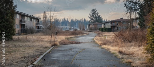 Desolate path alongside the...