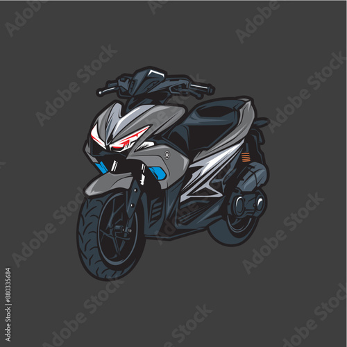 motocycle silver Premium.eps