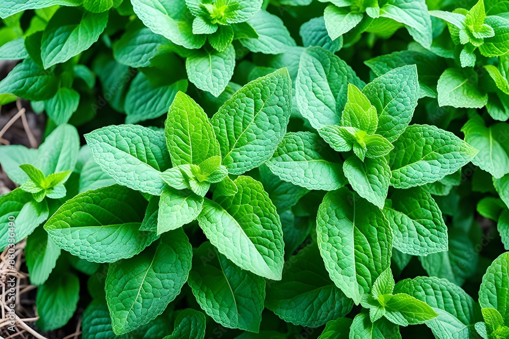 Fresh green peppermint plant Fresh green peppermint plant