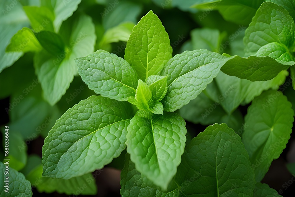 Fresh green peppermint plant Fresh green peppermint plant