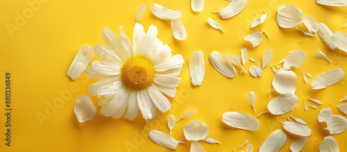 Chamomile flower and petals...