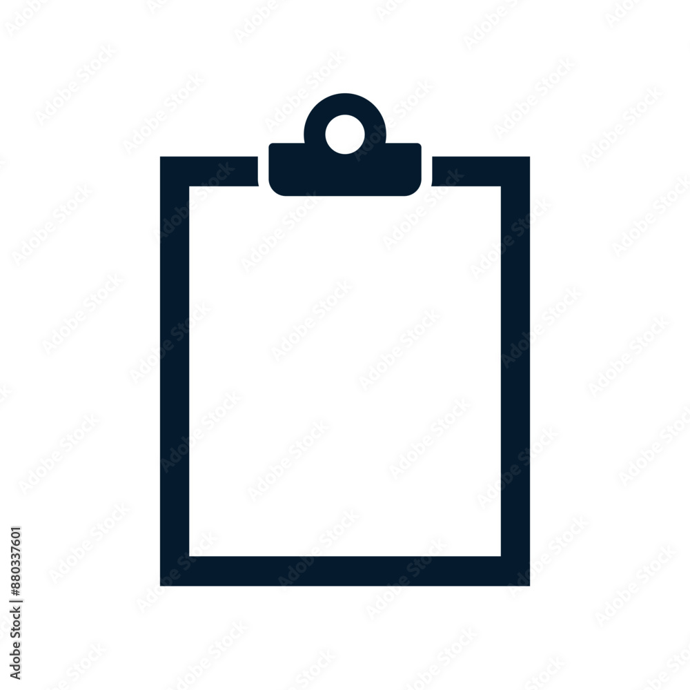 Clipboard empty. Vector linear icon isolated on white background. Clipboard empty. Vector linear icon isolated on white background.