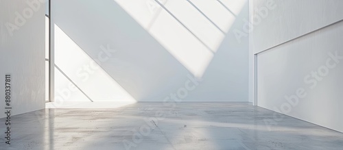 Interior with a white wall ...