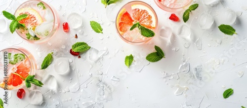 Tasty cocktails made with g...
